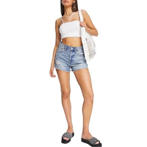 Madewell Pants - Madewell Relaxed Denim Short in Renfield Mid Wash Size 29